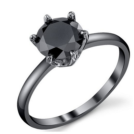 Black wedding rings for women - 2