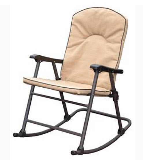 Cushioned outdoor folding rocking chair - b